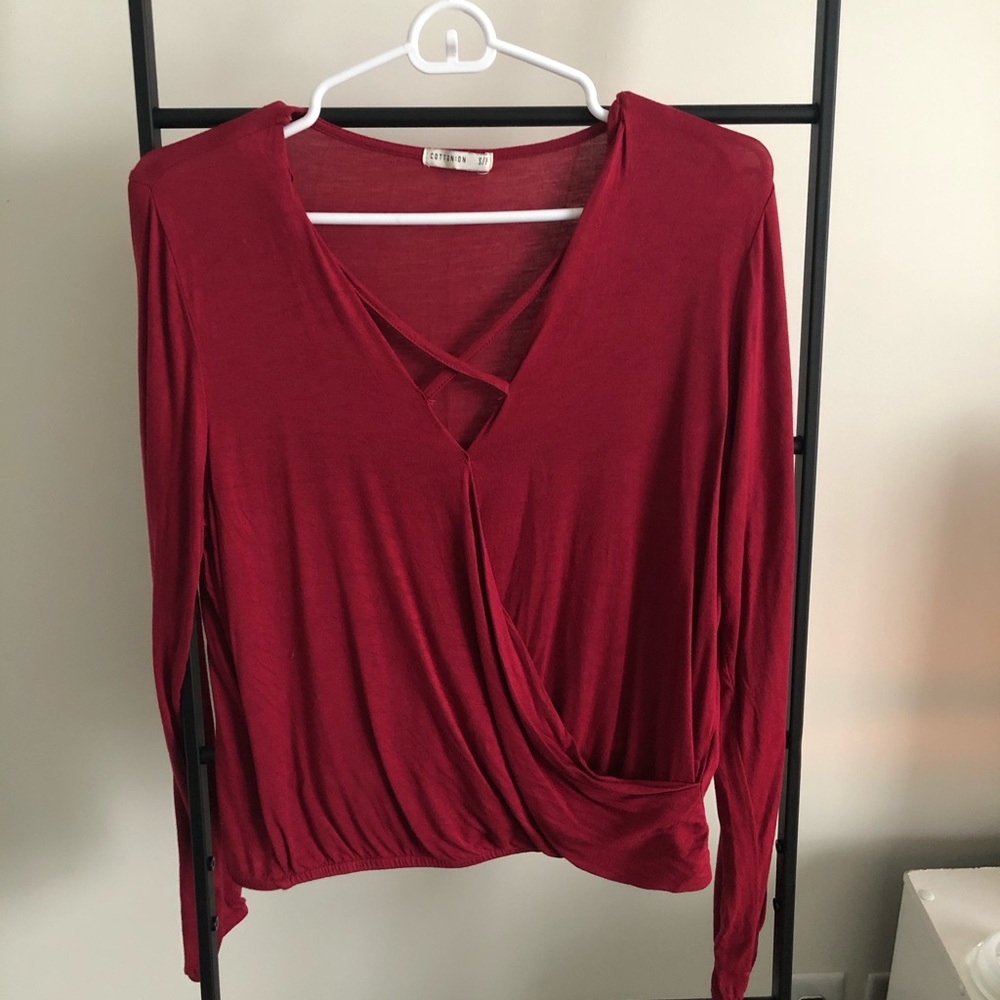 Red Cross Long Sleeve Top